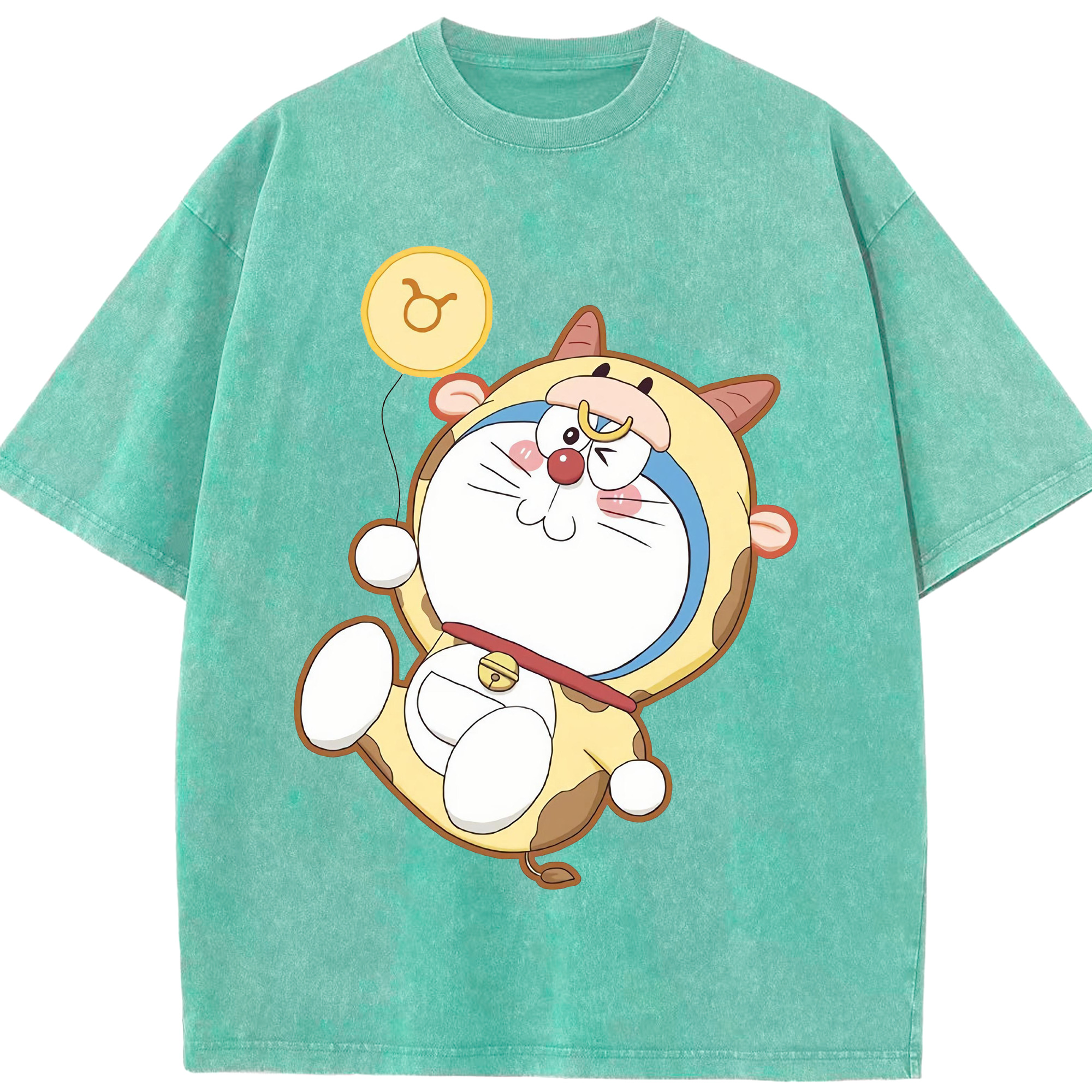 （画像用） ドラえもん Doraemon 綿100% ヴィンテージ風 半袖Tシャツ（フロントプリント）